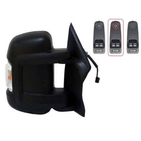 Acessar a peça Espelho retrovisor elétrico direito, convexo, aquecido (16W) (6 pinos) (curto)