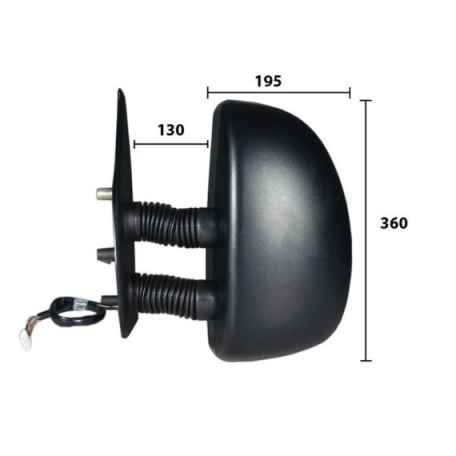 Acessar a peça Espelho retrovisor esquerdo elétrico, convexo, aquecido (longo) (a partir de 1999)