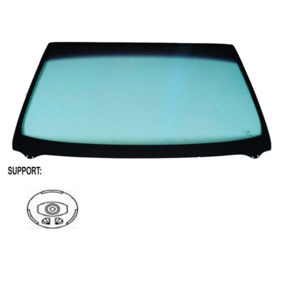 Acessar a peça Para-brisas verde controlo solar serigrafia modificada baseespelho friso inferior janela