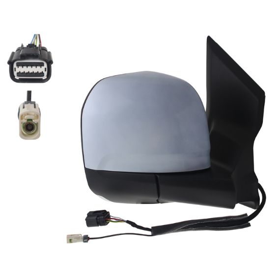 Acessar a peça Espelho retrovisor elétrico direito, convexo, aquecido, preparado, com antena, rebatível, com pisca, sonda, side (12 pinos)