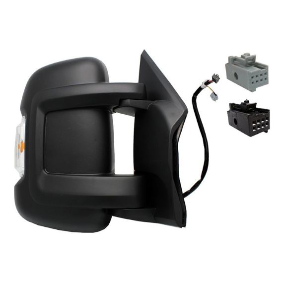 Espelho retrovisor elétrico direito, convexo, aquecido, rebatível, com indicador (16W) (10 pinos) (curto)