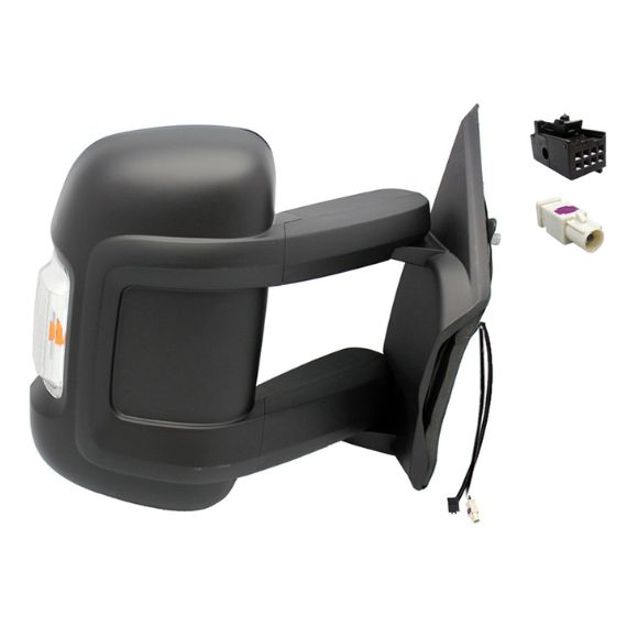 Espelho retrovisor elétrico direito, convexo, aquecido, com indicador (16W), antena (longo)