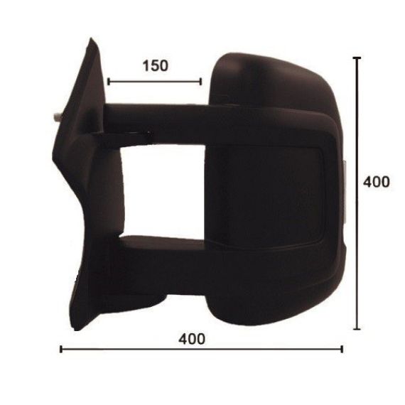 Espelho retrovisor manual esquerdo, convexo, com indicador (2 pinos) (médio) CITROEN-JUMPER pour CITROEN JUMPER  pour CITROEN JUMPER