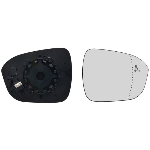 Acessar a peça Vidro + suporte espelho retrovisor direito, asférico, aquecido, side