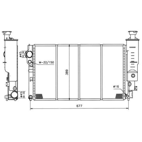 Acessar a peça Radiador 1.6l/1.8l/2.0l sans clim & mi16/1.9d/td +/- clim (610x367x46) 07/92->