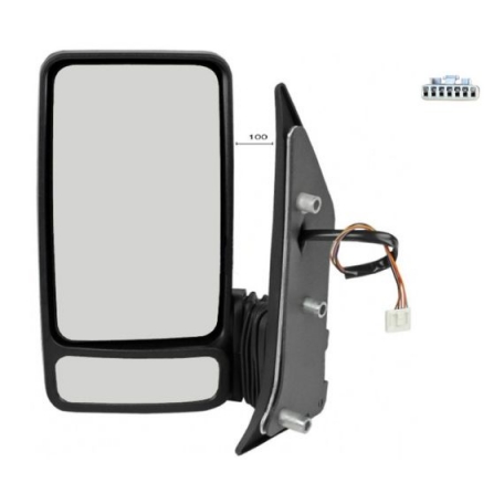 Acessar a peça Espelho retrovisor elétrico esquerdo, convexo, aquecido (5 pinos) (braço curto)