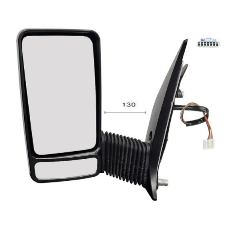 Acessar a peça Espelho retrovisor elétrico esquerdo, convexo, aquecido (5 pinos) (braço medio)