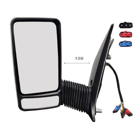 Acessar a peça Espelho retrovisor elétrico esquerdo, convexo, aquecido, com sonda (7 pinos) (braço medio)