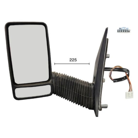 Acessar a peça Espelho retrovisor elétrico esquerdo, convexo, aquecido, sonda (7 pinos) (braço longo)