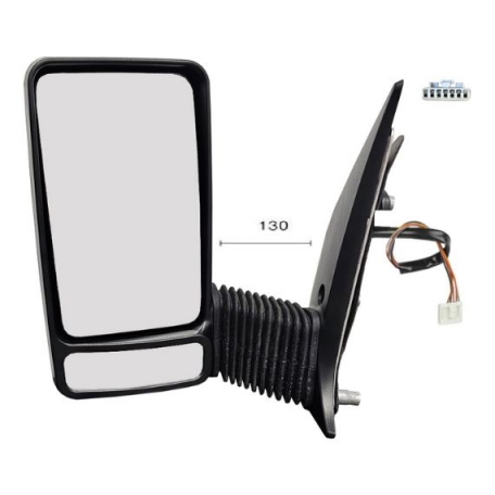 Acessar a peça Espelho retrovisor elétrico esquerdo, convexo, aquecido, sonda (7 pinos) (braço medio)