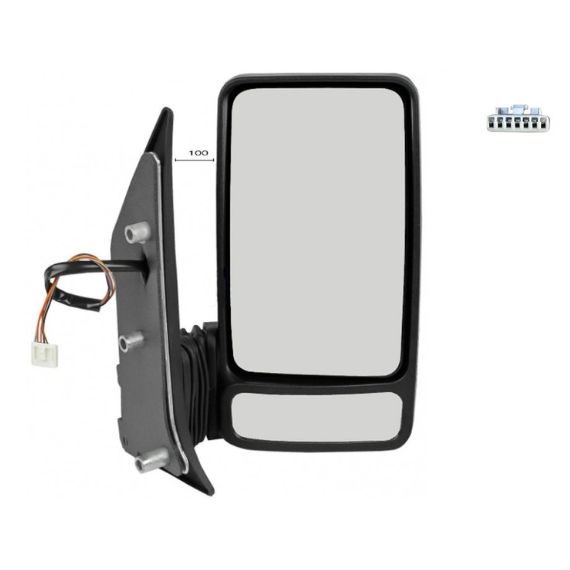 Acessar a peça Espelho retrovisor elétrico direito, convexo, aquecido (5 pinos) (braço curto)