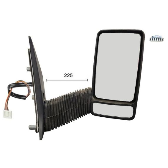 Acessar a peça Espelho retrovisor elétrico direito, convexo, aquecido (5 pinos) (braço longo)