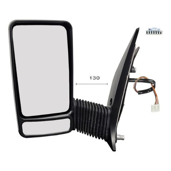 Acessar a peça Espelho retrovisor elétrico esquerdo, convexo, aquecido, sonda (7 pinos) (braço medio)