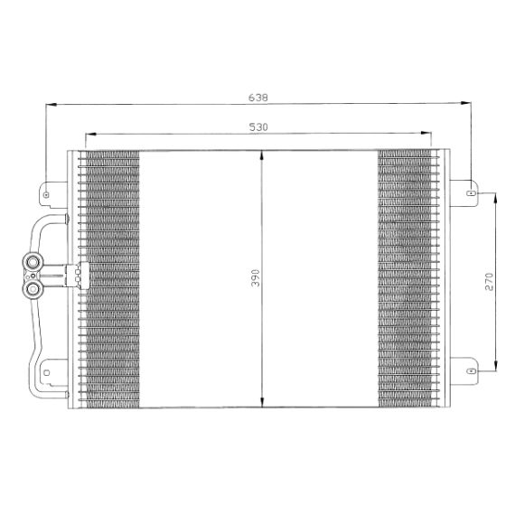 Acessar a peça Condensador 1.4l-1.6l-1.9td-tdi-2l/2l16v 05/98-> 1.9d 10/98-> (530x390x16)