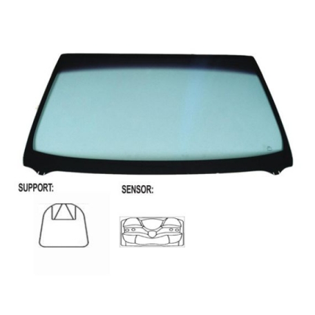 Acessar a peça Para-brisas verde difuso azul serigrafiado base espelho sensor chuva/luz janela