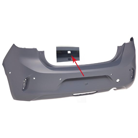 Acessar a peça Para-choques traseiro preparado, 6 orifícios sensores, orifício câmara