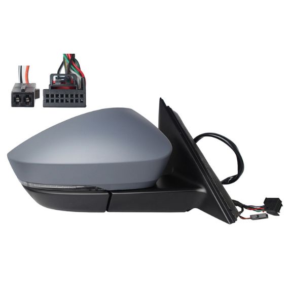 Acessar a peça Espelho retrovisor elétrico direito, convexo, aquecido, preparado, rebatível, com pisca, cortesia, memória, side (15 pinos, 2 pinos)