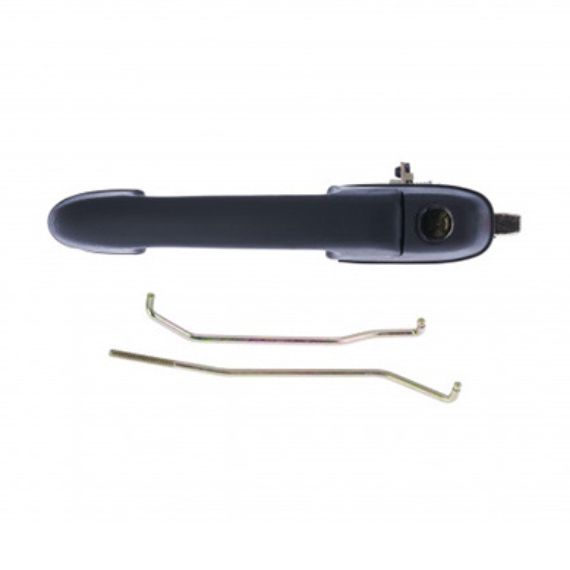 Acessar a peça Puxador frontal esquerda, preta, com hastes