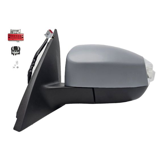 Acessar a peça Espelho retrovisor elétrico esquerdo, asférico, aquecido, preparado, rebatível, com pisca, cortesia, memória, side (14 pinos)