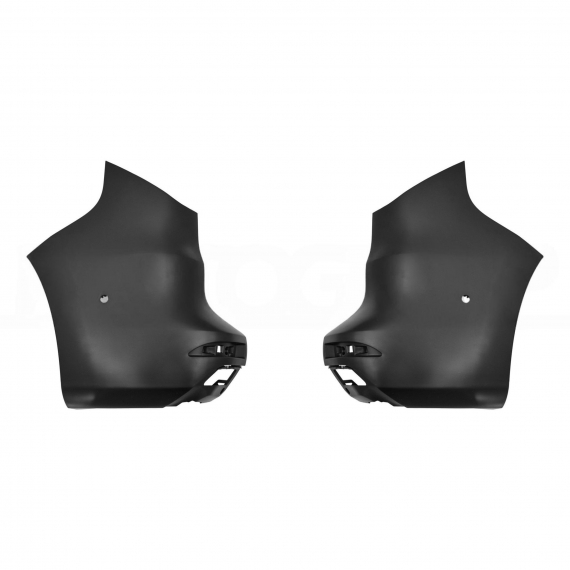 Acessar a peça Kit pontas para-choques traseiro, preto, orifício sensor (2 peças)