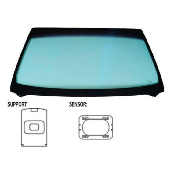 Acessar a peça Para-brisas verde, controlo solar