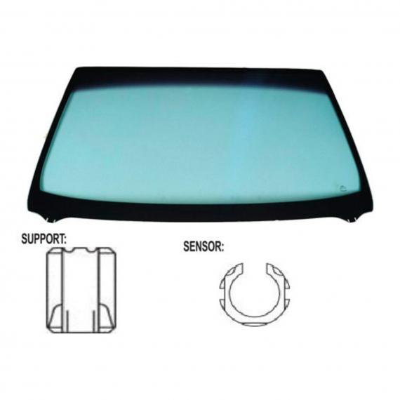 Acessar a peça Para-brisas verde, controlo solar