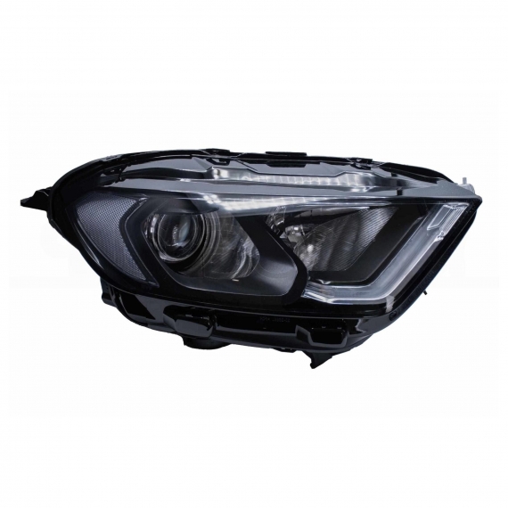 Acessar a peça Farol elétrico direito, preto, luz diurna, LED, H1+H18 (Motor)