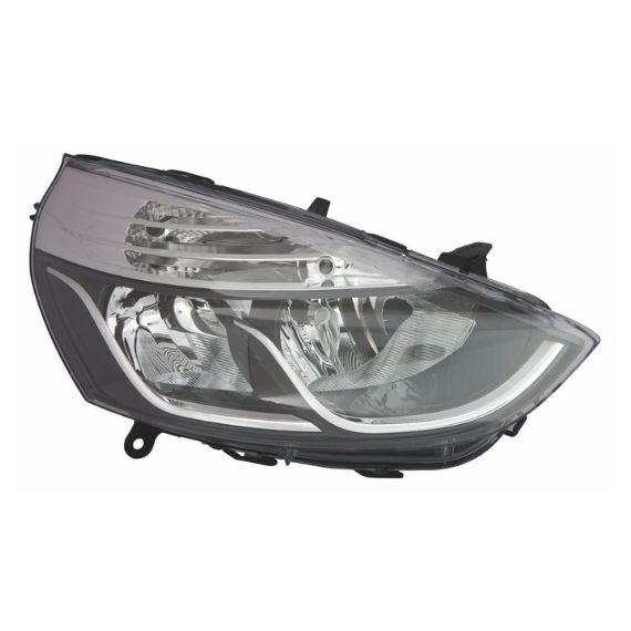 Acessar a peça Farol elétrico direito, preto e cromado, H1+H7 (Motor)