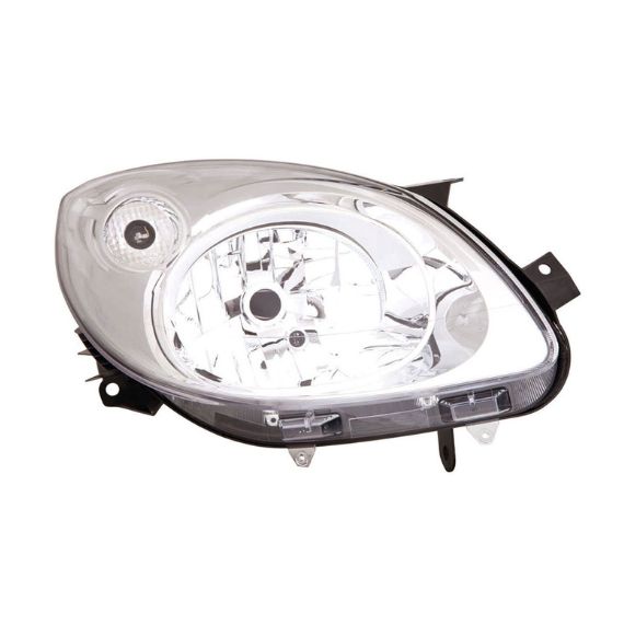 Acessar a peça Farol elétrico direito, cromado, H4