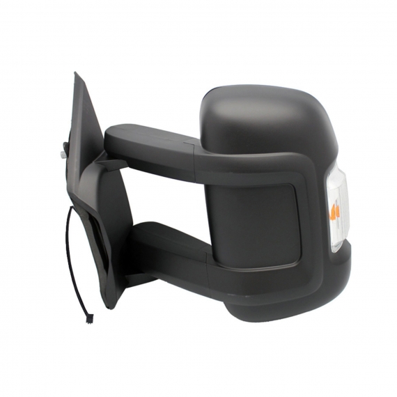 Acessar a peça Espelho retrovisor elétrico esquerdo, convexo, aquecido, com pisca (16W) (8 pinos) (braço longo)