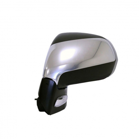 Acessar a peça Espelho retrovisor elétrico esquerdo, cromado, convexo, aquecido, rebatível, com pisca, cortesia (pinos)