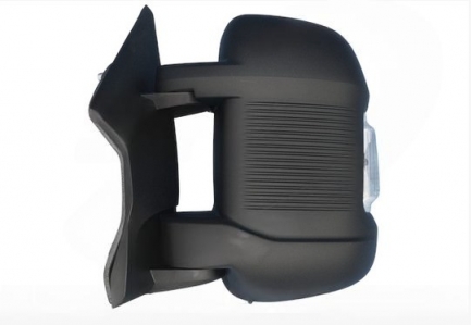 Acessar a peça Espelho retrovisor elétrico do lado esquerdo, com pisca, convexo, aquecido, gravado. Braço curto