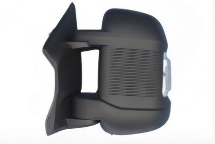 Acessar a peça Espelho retrovisor elétrico do lado esquerdo, convexo, aquecido, com pisca, gravado, sensor e rebatível eletricamente. Braço curto