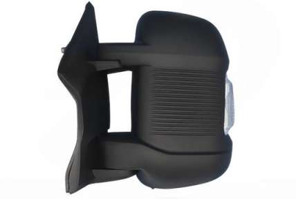 Acessar a peça Espelho retrovisor elétrico do lado esquerdo, convexo, aquecido, com pisca, gravado, sensor, aviso de ângulo morto e rebatível eletricamente. Braço curto