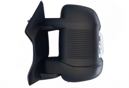 Acessar a peça Espelho retrovisor elétrico do lado esquerdo, com pisca, convexo, aquecido, gravado, sensor, aviso de ângulo morto, rebatível elétrico e janela de ângulo morto. Braço curto